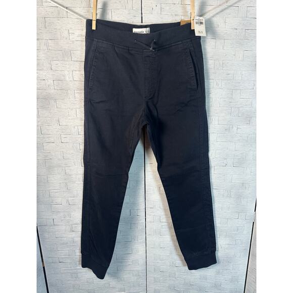 Ambercrombie kid black joggers drawstring, cotton pockets, gorpcore normcore - Picture 1 of 12